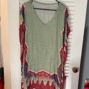 DDR Colorful V-Neck Tunic Dress